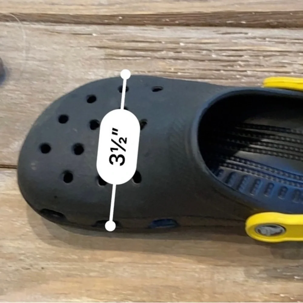 CROCS Black/Yellow Steeler’s Men’s 2‎ Women’s 4 Sling Back Shoe